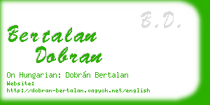 bertalan dobran business card